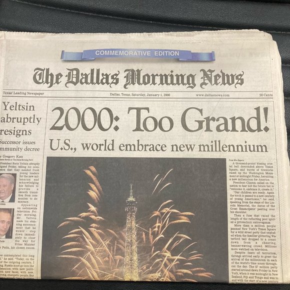 1999/2000 Millenium Newspapers - Picture 5 of 6